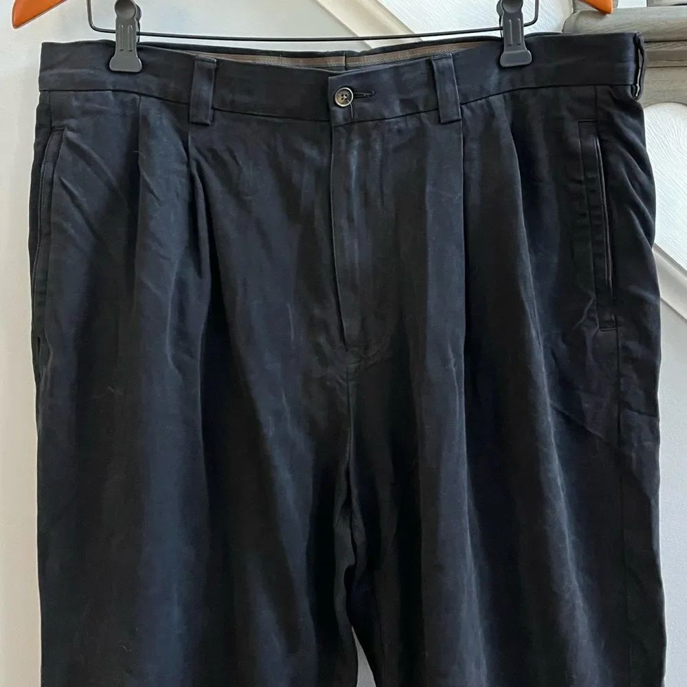 Tommy Bahama Black Silk Chino Pants sz 36X30